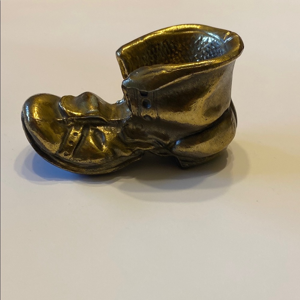 Vintage Brass Boot Toothpick Holder/Paperweight